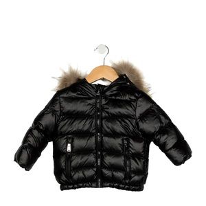ADD Down Fur Hood Black Puffer 12 months